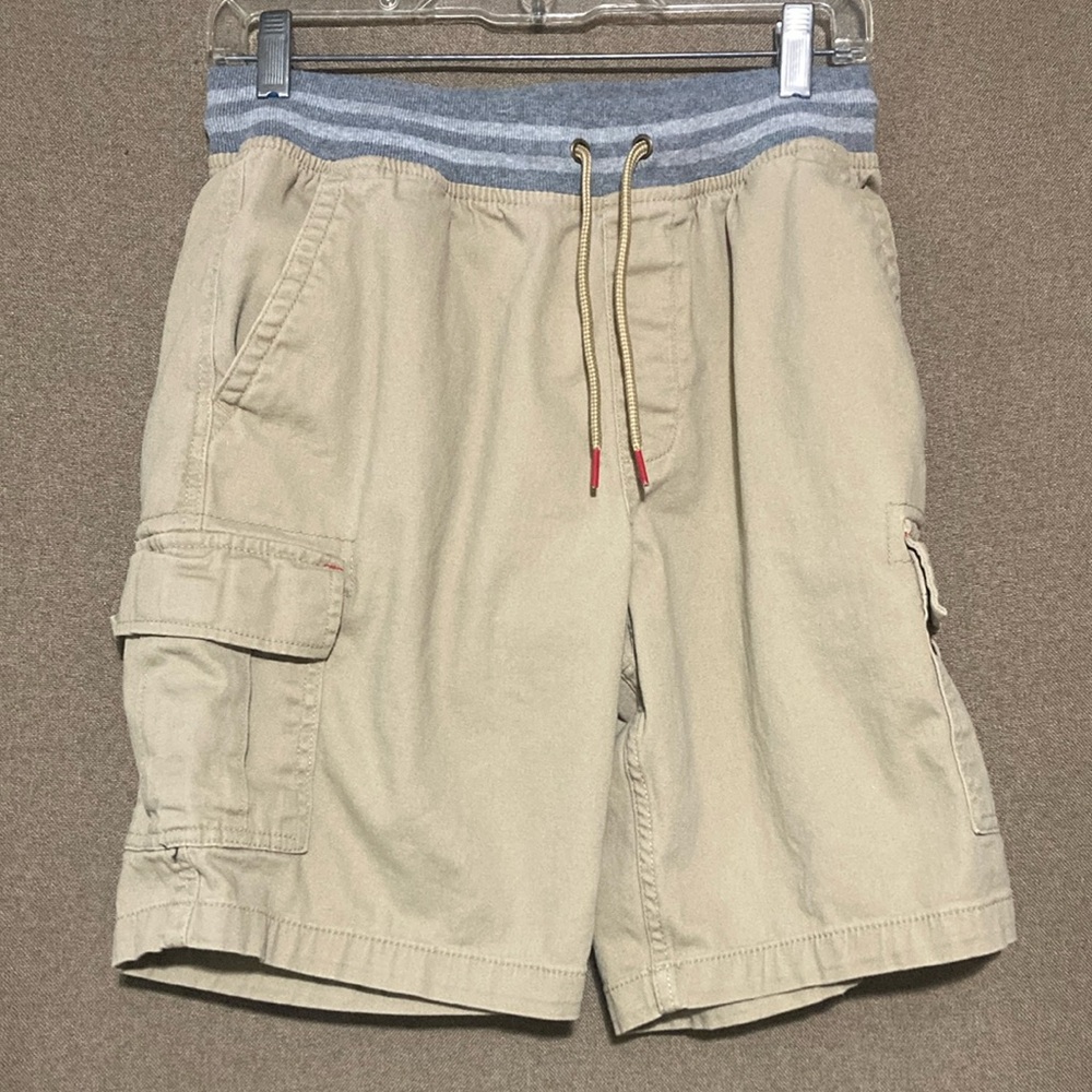 Wonder Nation Tan Cargo Shorts with Drawstring Waist Size XL Husky 14/16